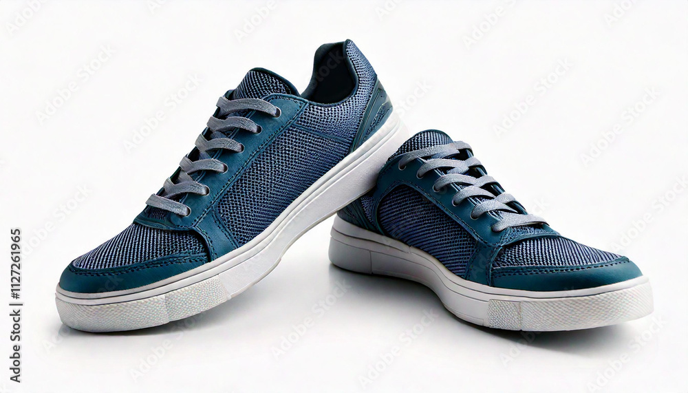 pair of blue sneakers