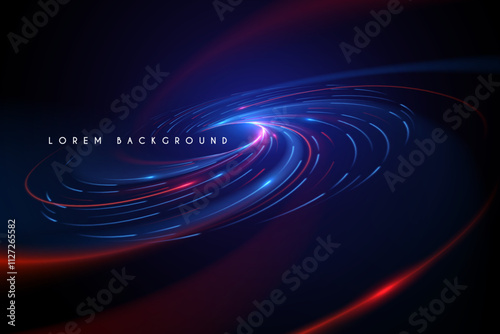 Blue and red light swirl effect