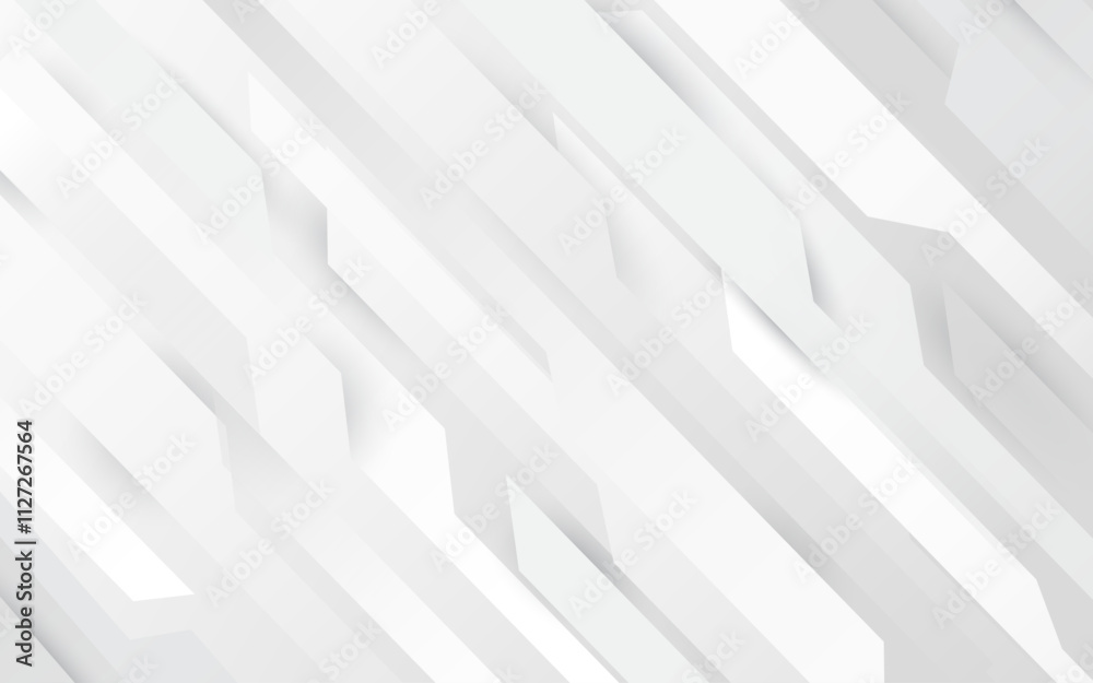 Fototapeta premium White abstract background White grey gray abstract modern background design Designed for poster template on web backdrop banner social media template app background business presentation