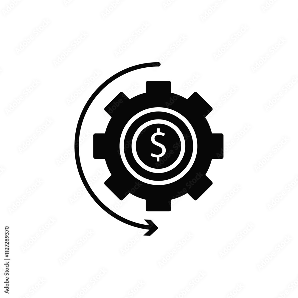 Costs optimization Icon Vector flat thin line illustration Costs optimization Icon Vector flat thin line illustration