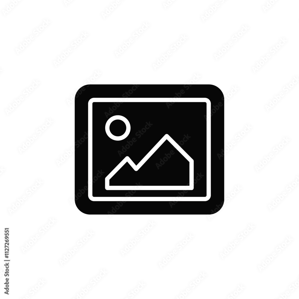 Default image icon Vector flat thin line illustration Default image icon Vector flat thin line illustration
