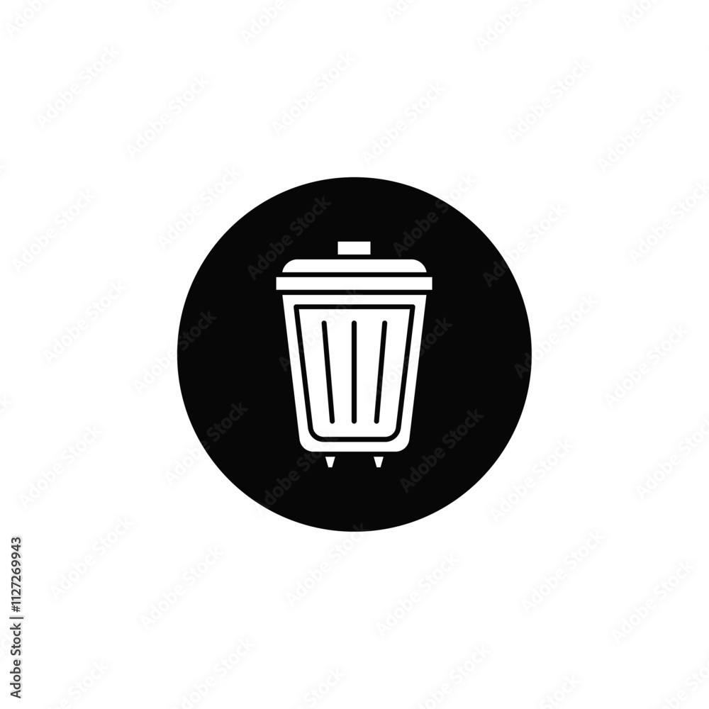 Dumpster icon Vector flat thin line illustration Dumpster icon Vector flat thin line illustration
