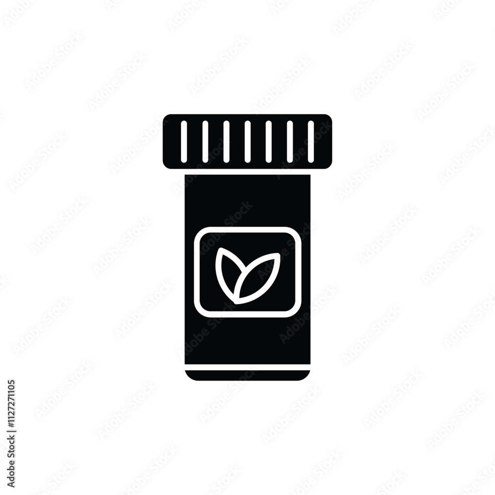 Herb medicine icon Vector flat thin line illustration Herb medicine icon Vector flat thin line illustration
