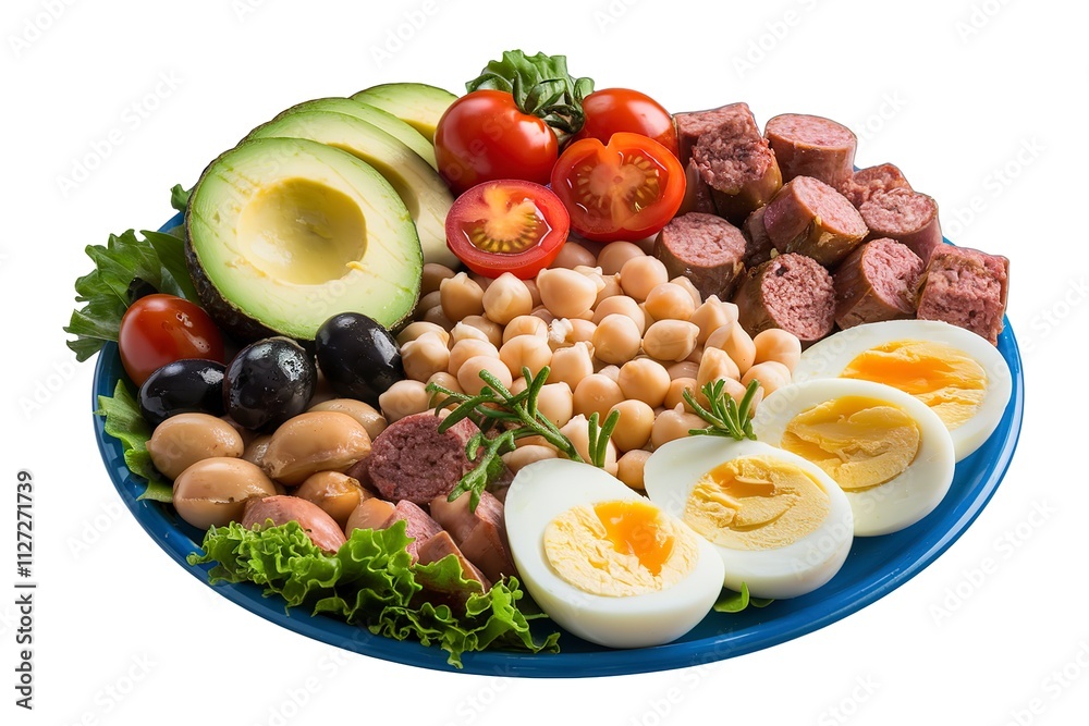 A photo of a vibrant and colorful plate of food A photo of a vibrant and colorful plate of food