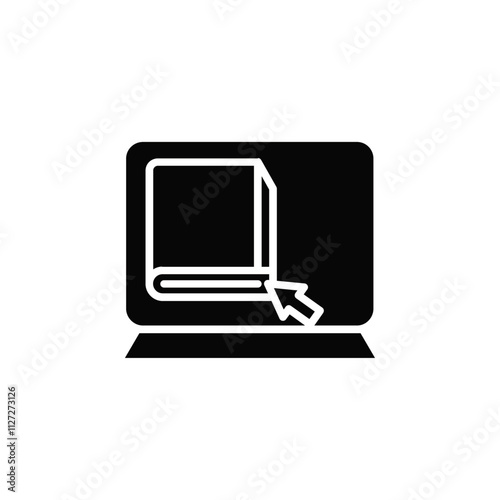 Online library icon Vector flat thin line illustration