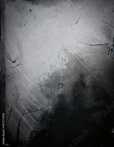Moody Abstract Art in Black and White with Textural Layered Depth photo