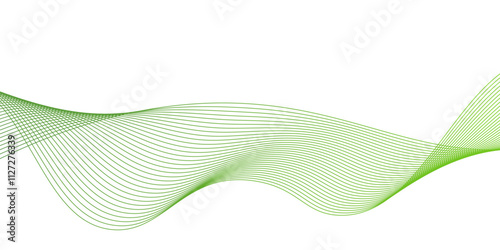 Abstract green waves background,Abstract green wavy lines,Modern abstract green wave liquid lines background,seamless wave pattern glowing science flowing line graphic template 