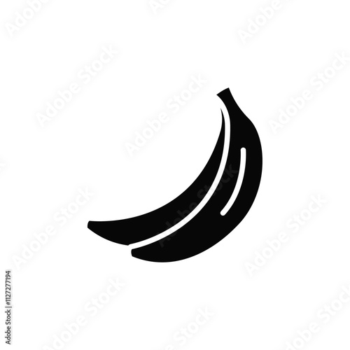 Banana icon Vector flat thin line illustration