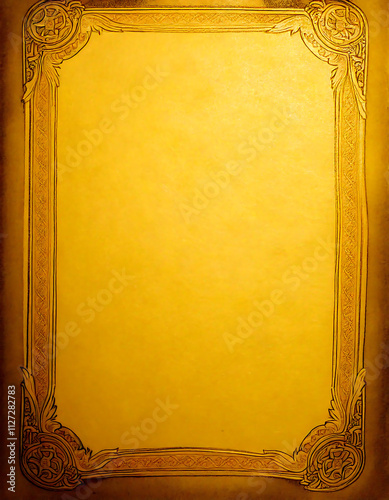 Classic Vintage Frame with Golden Accents and Detailed Decorative Elements photo