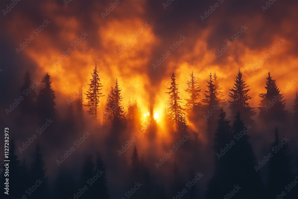 A dramatic image of clouds parting to reveal