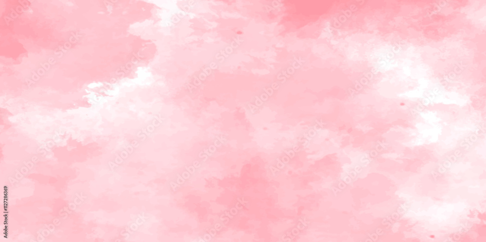 Fototapeta premium Soft pink watercolor background for your design, Aquarelle painted paper template texture background banner, Pastel pink watercolor design with digital painted for template.