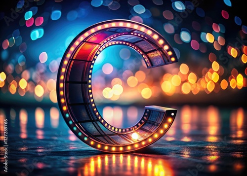 Long exposure filmstrip forms a stylized 