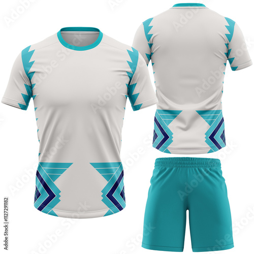 Blank Cotton T-shirt Template Front View Vector Illustration photo