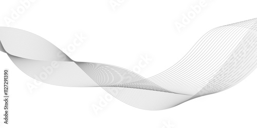 abstract wave element for line design, dynamic sound wave isolated on white background, illustration of abstract black gradient background.	