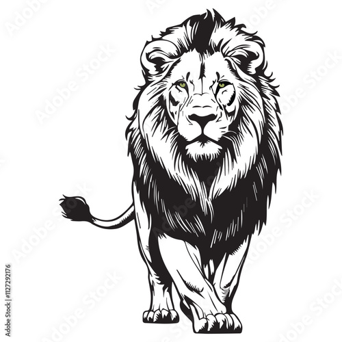 Creative black and white animal vector 