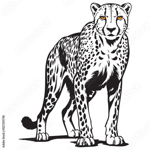 Creative black and white animal vector  photo