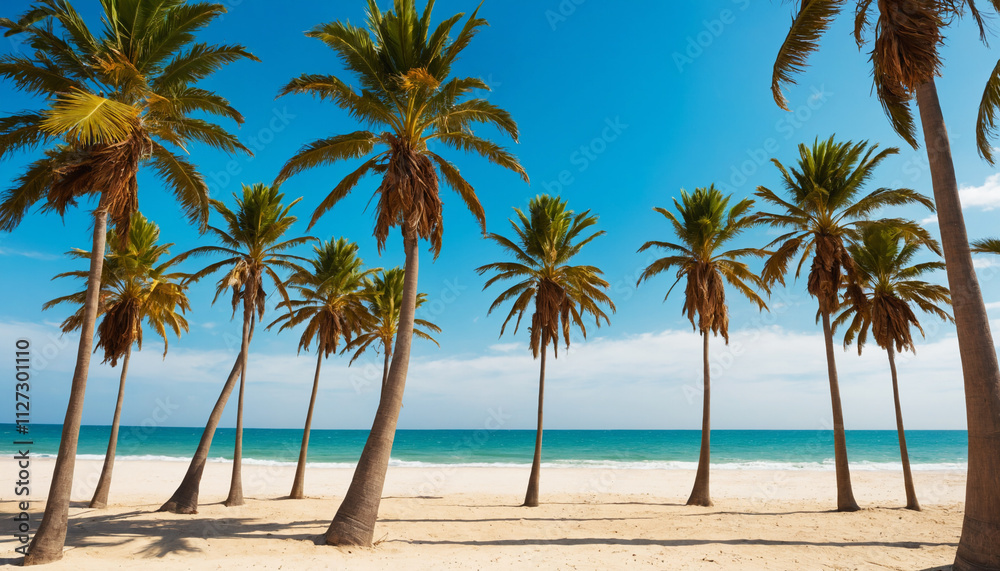 palm trees on the beach palm trees on the beach