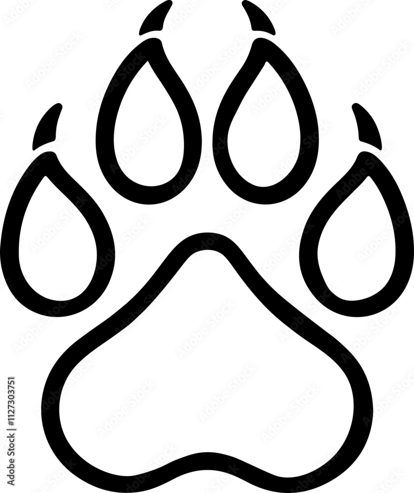 Dog Paw Silhouette Vector Illustration Design Dog Paw Silhouette Vector Illustration Design