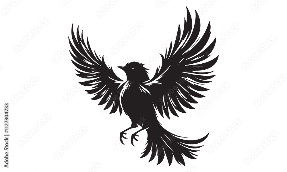 Silhouette Vector Eagle Wing Tattoo Design Silhouette Vector Eagle Wing Tattoo Design