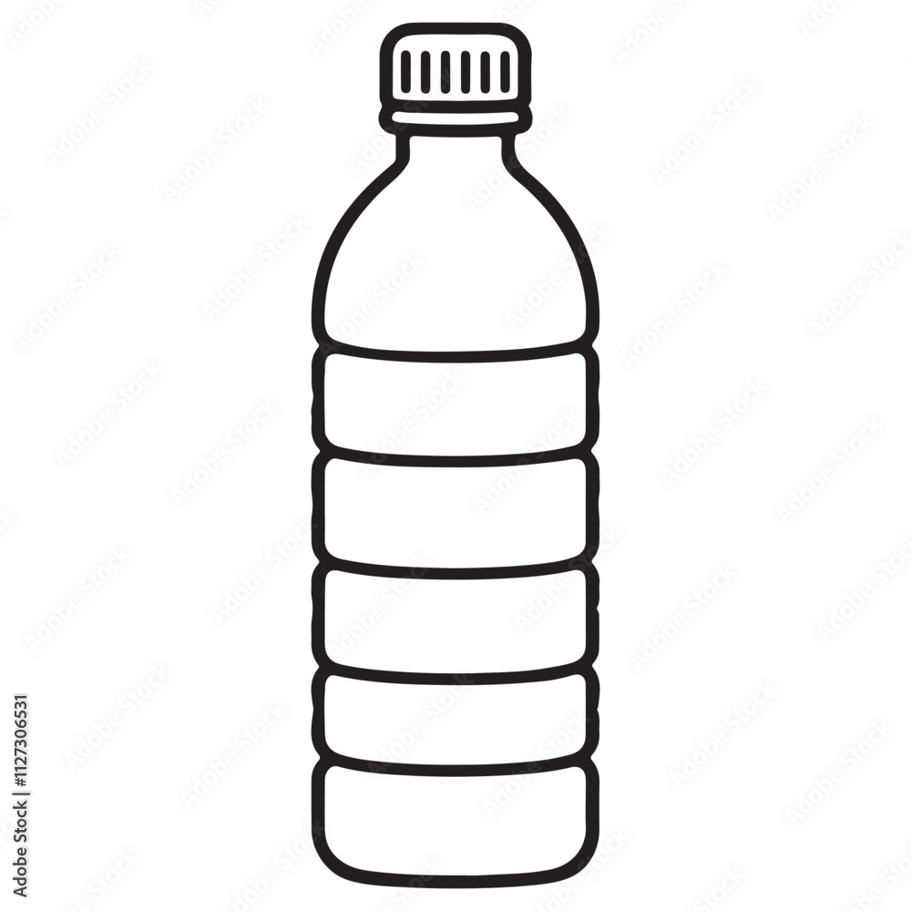 Plastic Bottle Silhouette Vector Illustration Design