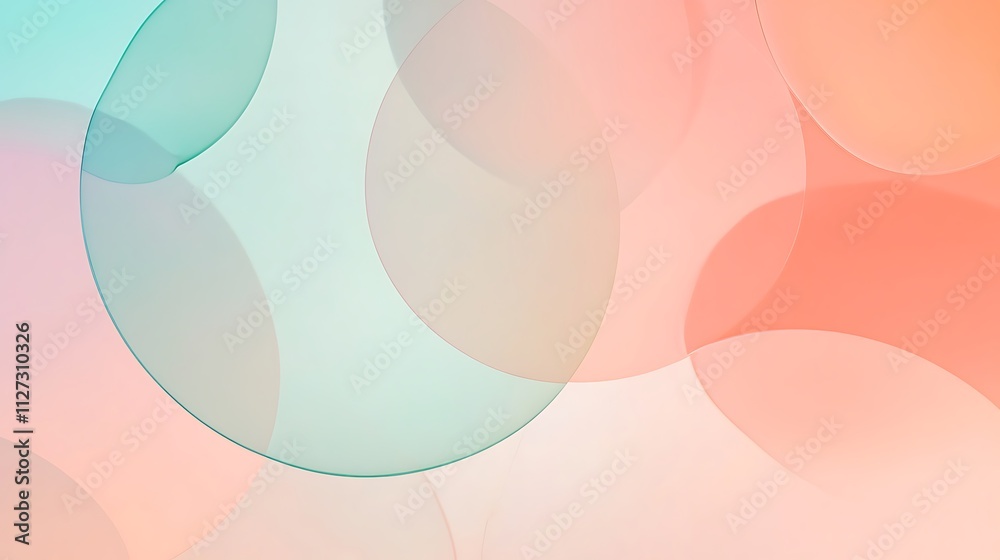 Abstract Pastel Circles Overlapping Design Abstract Pastel Circles Overlapping Design