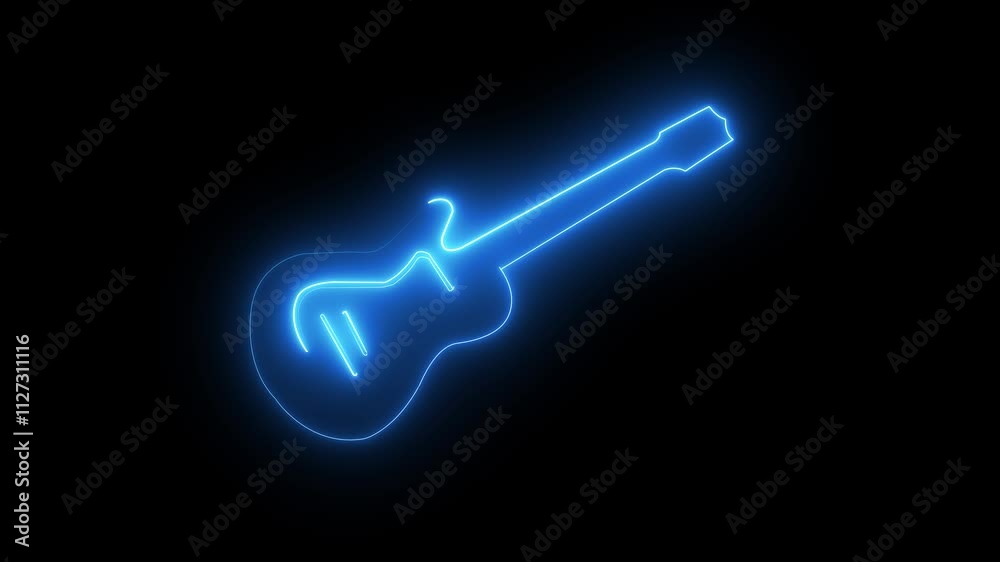glowing neon line guitar icon animation MUSIC neon icon with line design isolated Eye-Catching Neon Electric Bass Guitar Icon Animation background. Motion graphic. glowing neon line guitar icon animation MUSIC neon icon with line design isolated Eye-Catching Neon Electric Bass Guitar Icon Animation background. Motion graphic.