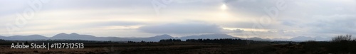 Panorama - Moorland around disued peat bog production site - Bearna - County Kerry - Ireland