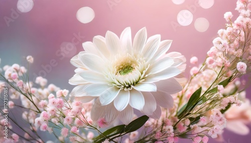 Radiant Beauty A Serene Young Girl Embracing Natural Beauty at a Spa Salon, Surrounded by Soft Pink Pastel Colors for a Calming and Invigorating Experience