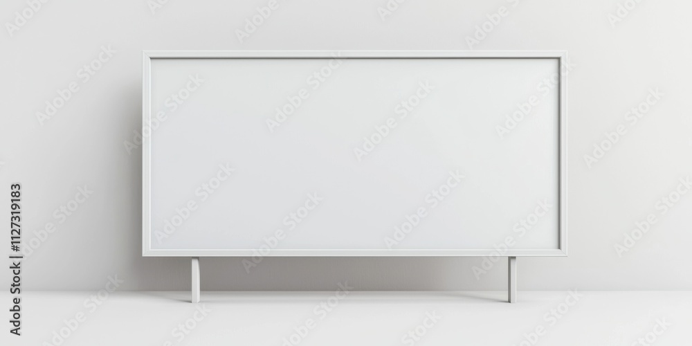 Minimalistic white tv showcasing modern interior furniture with contemporary aesthetic appeal Minimalistic white tv showcasing modern interior furniture with contemporary aesthetic appeal