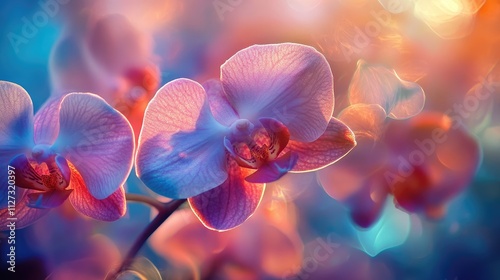 Vibrant Orchids with Soft Bokeh Effects Perfect for Nature and Floral Designs photo