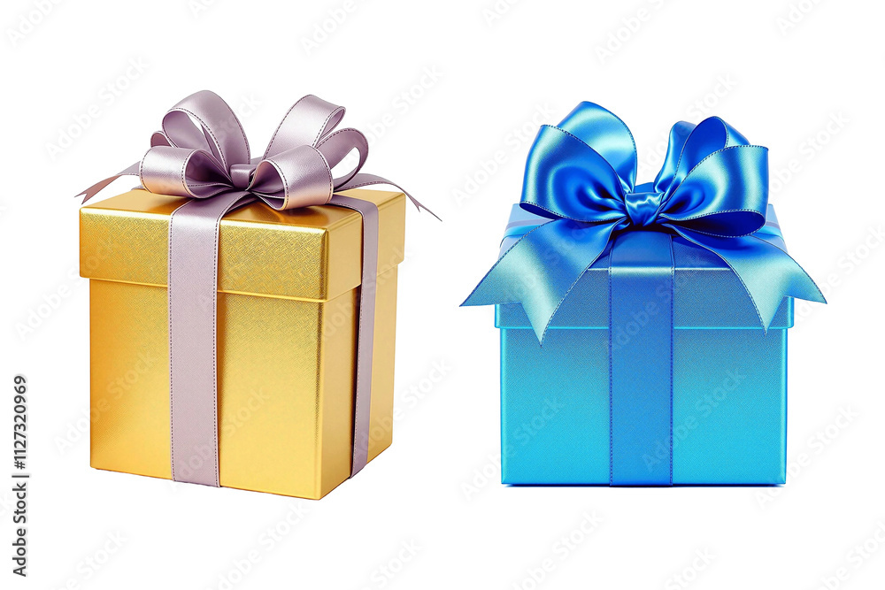 Christmas Gold and blue gift box with blue and Purple bow ribbon isolated on a Transparent Background cutout
Christmas Gold and blue gift box with blue and Purple bow ribbon isolated on a Transparent Background cutout