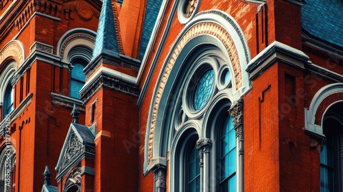 Close up of architectural details on Cincinnati Music Hall showcasing its historic renovation and significance in the community and history