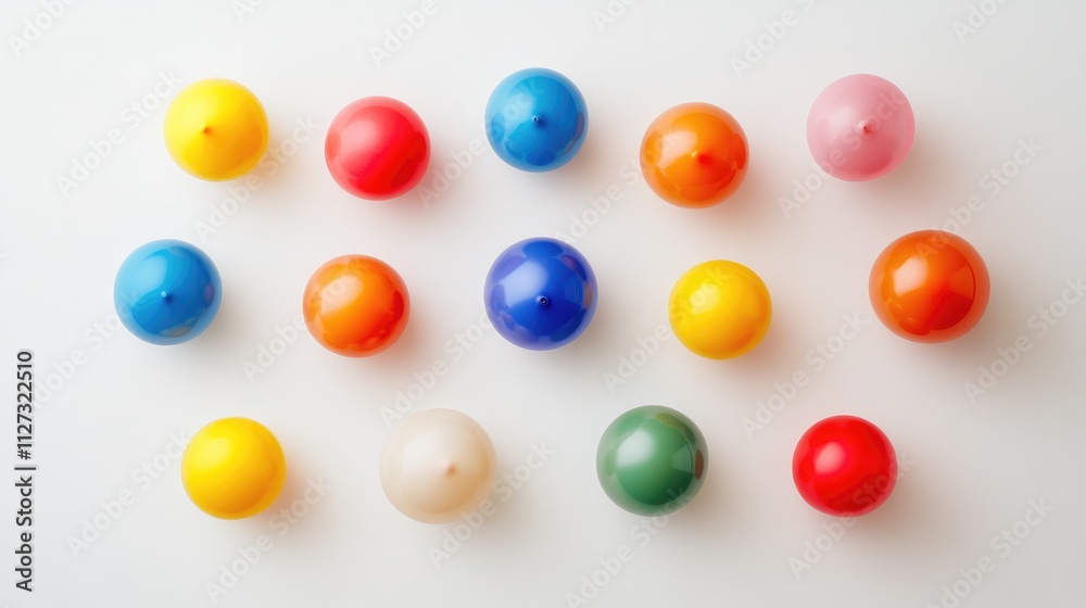 Colorful party balloons arranged on a clean white background for festive celebrations and event decorations. Colorful party balloons arranged on a clean white background for festive celebrations and event decorations.