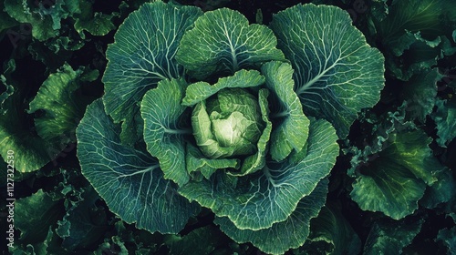 Wallpaper Mural Lush green cabbage growing in a field showcasing healthy agriculture practices and vibrant farmland landscape for agricultural projects. Torontodigital.ca