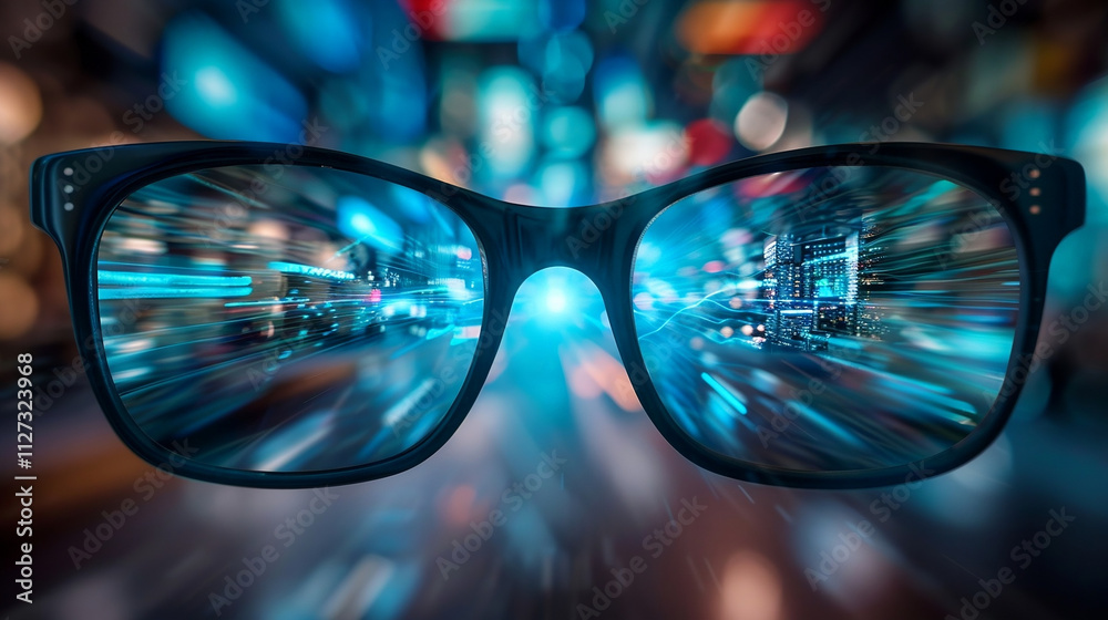Clarity, focus, and visionary outlook amidst a fast-paced, technology-driven world, glasses that enhance perception, escape the matrix, futuristic perspective, visionary glasses, digital connectivity Clarity, focus, and visionary outlook amidst a fast-paced, technology-driven world, glasses that enhance perception, escape the matrix, futuristic perspective, visionary glasses, digital connectivity
