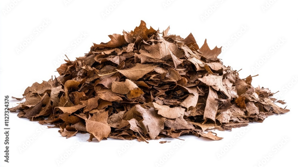 Piled dry brown leaves creating a natural autumnal background for seasonal design and outdoor themes Piled dry brown leaves creating a natural autumnal background for seasonal design and outdoor themes