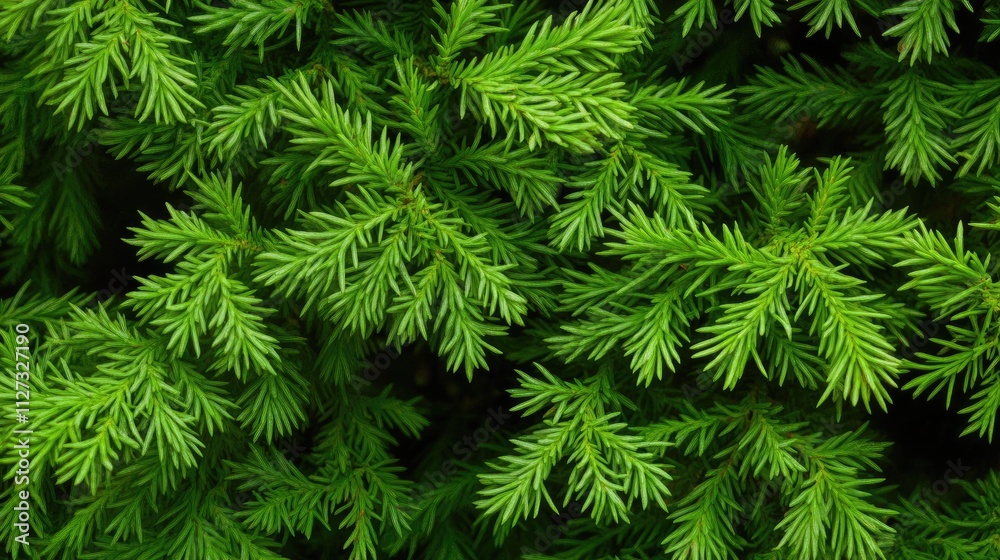 Close up of vibrant green fir tree branches showcasing fresh coniferous foliage in a lush forest setting Close up of vibrant green fir tree branches showcasing fresh coniferous foliage in a lush forest setting