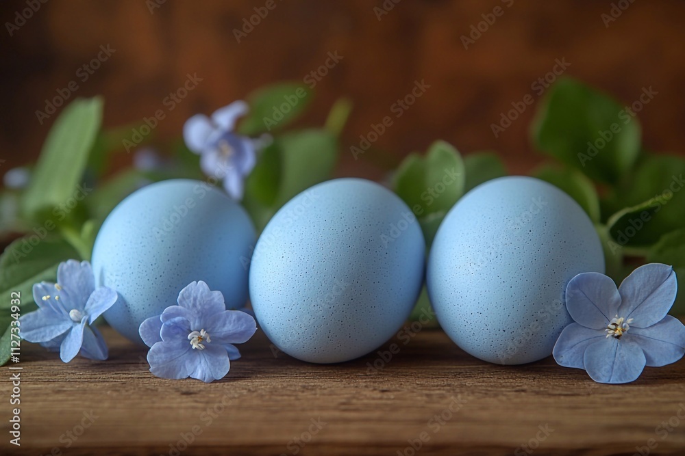 Easter background with Easter eggs, Easter decor. Easter background with Easter eggs, Easter decor.