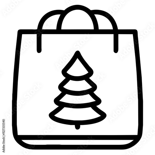 Icon of a Christmas Shopping Bag
