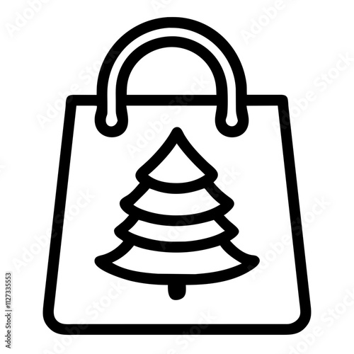 Icon of a Christmas Shopping Bag
