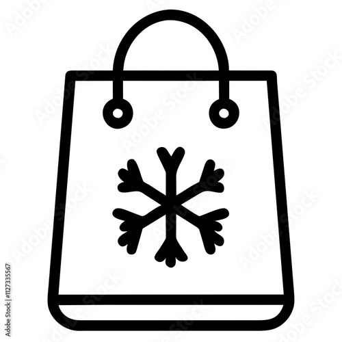 Icon of a Christmas Shopping Bag
