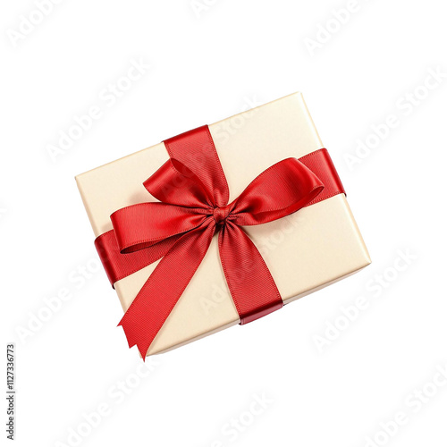 Christmas white red gift boxes with red Ribbon bows isolated on a Transparent Background 