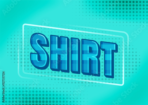 Editable text effect for thrift and apparel clothing store with retro 90s modern comic cartoon theme with bright blue and purple colors and bright green halftone background