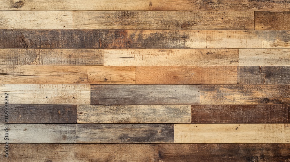 Weathered wooden plank wall backdrop showcasing various textures and colors of aged timber for rustic aesthetic designs. Weathered wooden plank wall backdrop showcasing various textures and colors of aged timber for rustic aesthetic designs.