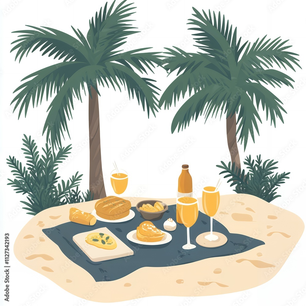 Obraz premium Beach Picnic Bliss