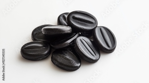 Salty liquorice Bubs Goody Ovals packed on a white background showcasing classic Norwegian confectionery treats.