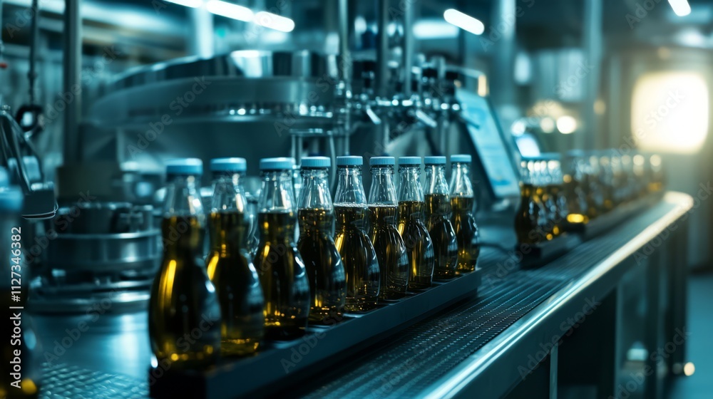 Bottled drink production line. Bottled drink production line.