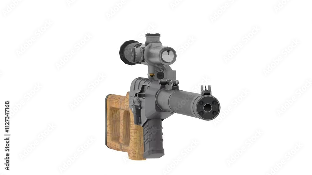 VSS Vintorez Gun with white background VSS Vintorez Gun with white background