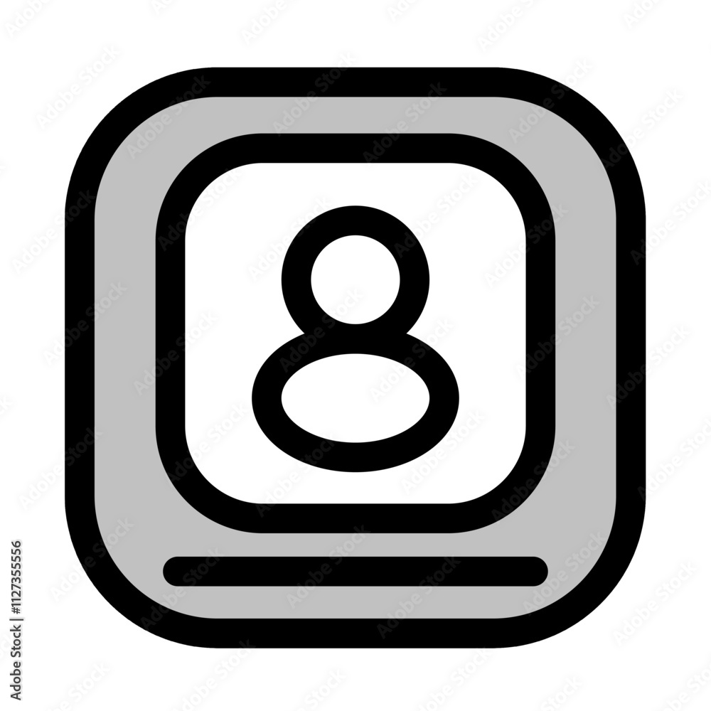 Monitor with an avatar representing distance learning symbol - modern education or office icon symbol Monitor with an avatar representing distance learning symbol - modern education or office icon symbol