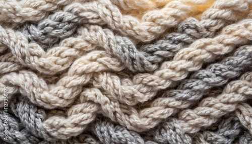 Cozy Knitted Wool Texture Background Soft and Fuzzy Beige Fabric Patterned Surface for Warm and Inviting Designs, Perfect for Crafts, Textiles, and Home Decor Projects